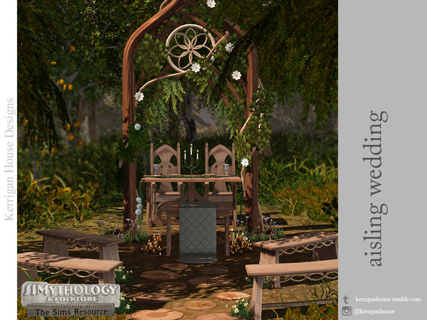 Sims 4 — Simythology  Aisling Wedding by kerriganhouse — A Celtic themed wedding set.