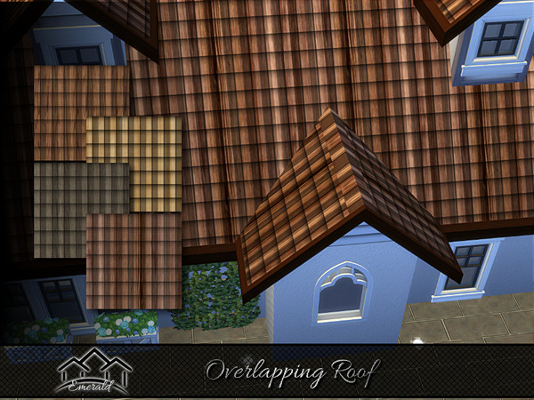 Sims 4 — Overlapping Roof by Emerald — Overlapping roof will allowing water to flow one panel to another without