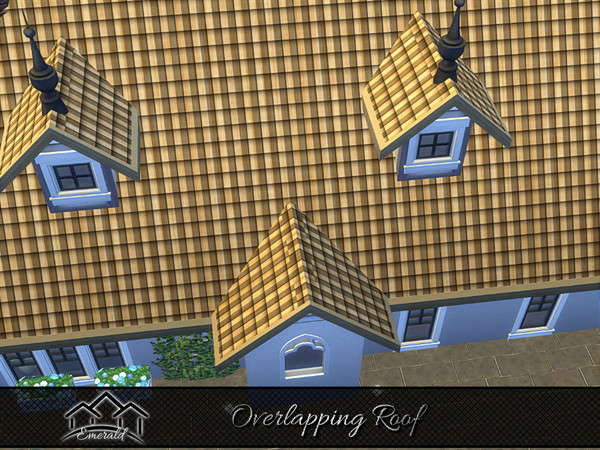 Sims 4 — Overlapping Roof4 by Emerald — Overlapping roof will allowing water to flow one panel to another without