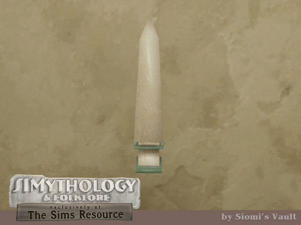 Sims 4 — Ancient touch - Greek obelisk by siomisvault — Part of TSR Collab I hope you like it! Enjoy it! Thank you so