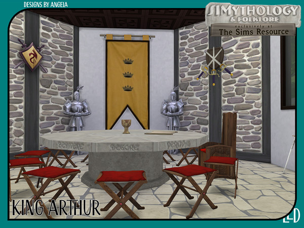 Sims 4 — Simythology King Arthur set by Angela — Simythology, King Arthur Knights of the round table meshset. This set