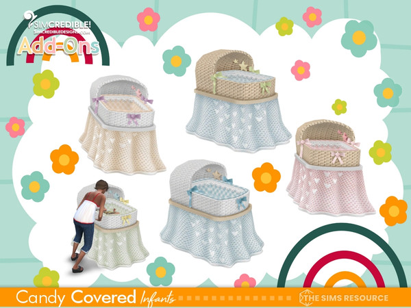 Sims 4 — Candy Covered Infants- Crib by SIMcredible! — Bringing these functional add-ons for Infants from our Candy