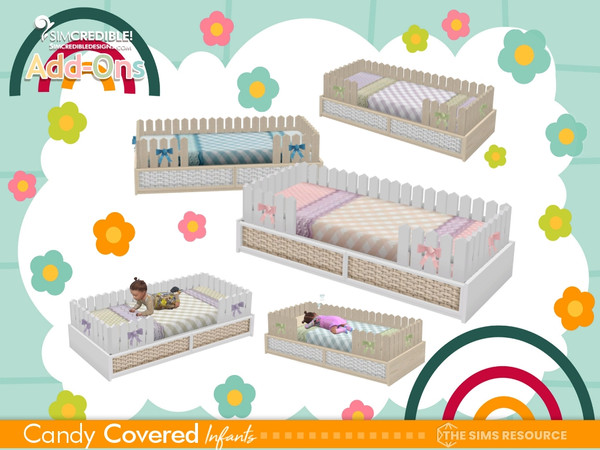 Sims 4 — Candy Covered Infant Crib2 by SIMcredible! — Bringing these functional add-ons for Infants from our Candy