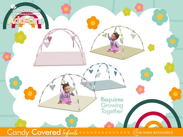 Sims 4 — Candy Covered Playmat -GROWING TOGETHER by SIMcredible! — Bringing these functional add-ons for Infants from our