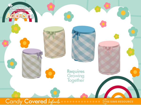 Sims 4 — Candy Covered Diaper Trash can -GROWING TOGETHER by SIMcredible! — Bringing these functional add-ons for Infants