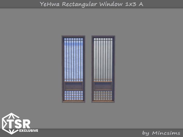 Sims 4 — YeHwa Rectangular Window 1x3 A by Mincsims — I am glad to introduce a new Asian-themed set. This set was