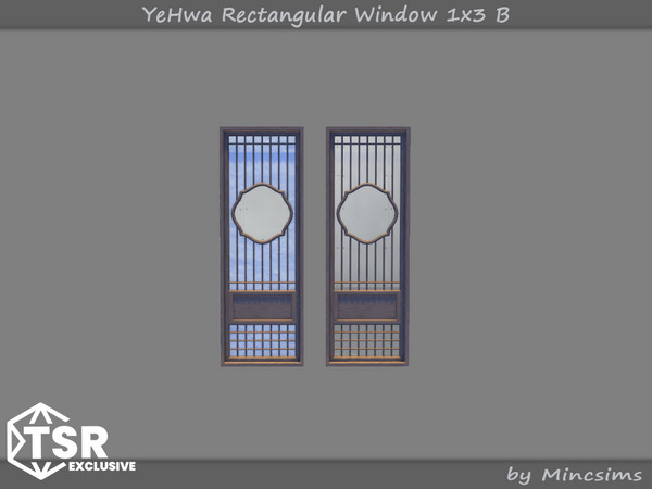 Sims 4 — YeHwa Rectangular Window 1x3 B by Mincsims — I am glad to introduce a new Asian-themed set. This set was