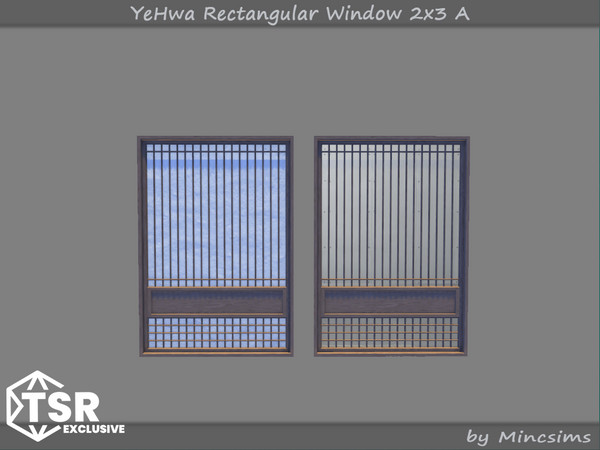 Sims 4 — YeHwa Rectangular Window 2x3 A by Mincsims — I am glad to introduce a new Asian-themed set. This set was