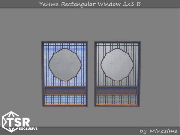 Sims 4 — YeHwa Rectangular Window 2x3 B by Mincsims — I am glad to introduce a new Asian-themed set. This set was