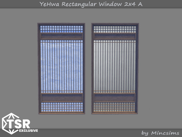 Sims 4 — YeHwa Rectangular Window 2x4 A by Mincsims — I am glad to introduce a new Asian-themed set. This set was