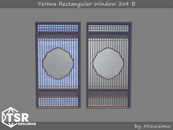 Sims 4 — YeHwa Rectangular Window 2x4 B by Mincsims — I am glad to introduce a new Asian-themed set. This set was