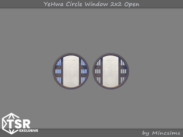 Sims 4 — YeHwa Circle Window 2x2 Open by Mincsims — I am glad to introduce a new Asian-themed set.