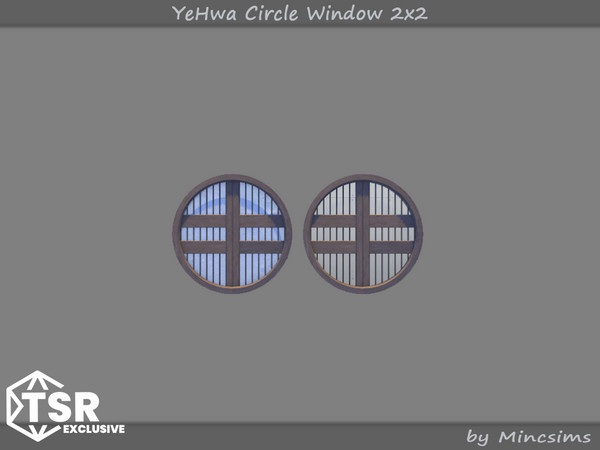 Sims 4 — YeHwa Circle Window 2x2 by Mincsims — I am glad to introduce a new Asian-themed set.