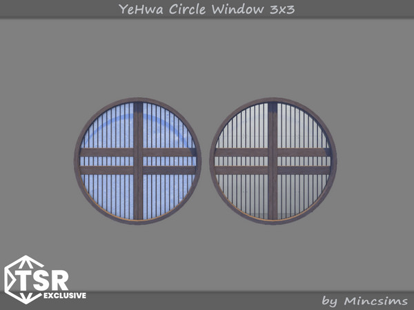 Sims 4 — YeHwa Circle Window 3x3 by Mincsims — I am glad to introduce a new Asian-themed set.