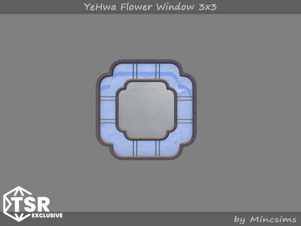 Sims 4 — YeHwa Flower Window 3x3 by Mincsims — I am glad to introduce a new Asian-themed set.