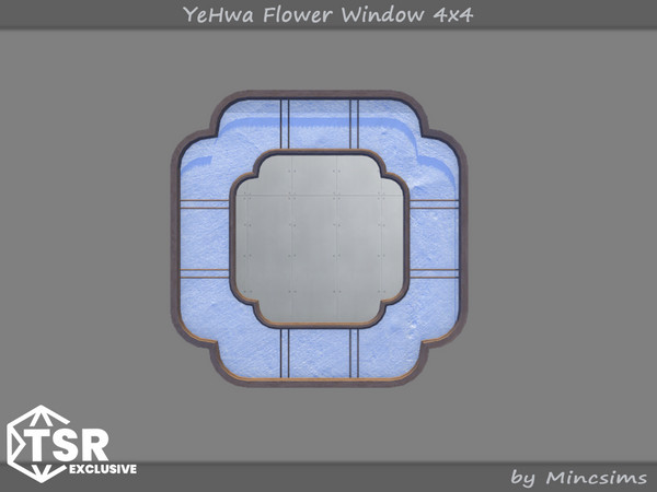 Sims 4 — YeHwa Flower Window 4x4 by Mincsims — I am glad to introduce a new Asian-themed set.