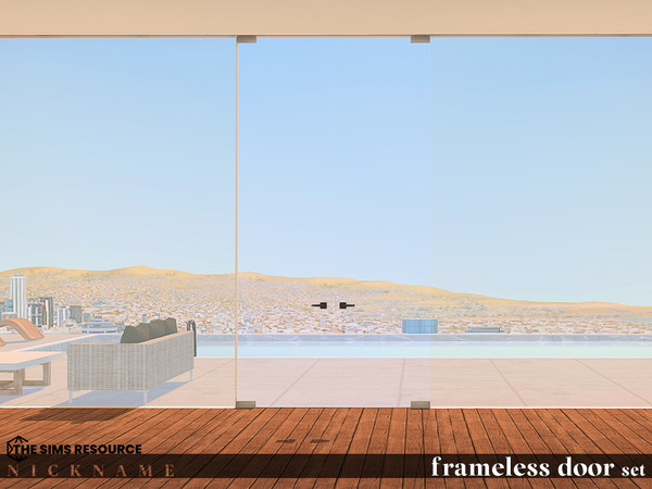 Sims 4 — frameless door set by NICKNAME_sims4 — frameless door set 12 package files. frameless door set_1x3 V1