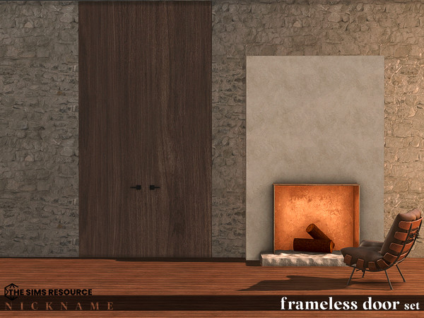 Sims 4 — frameless door set_1x3 V2 by NICKNAME_sims4 — frameless door set 12 package files. frameless door set_1x3 V1