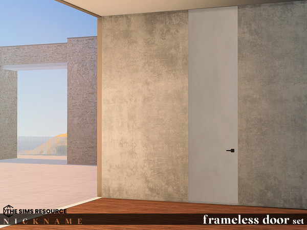 Sims 4 — frameless door set_1x4 V1 by NICKNAME_sims4 — frameless door set 12 package files. frameless door set_1x3 V1