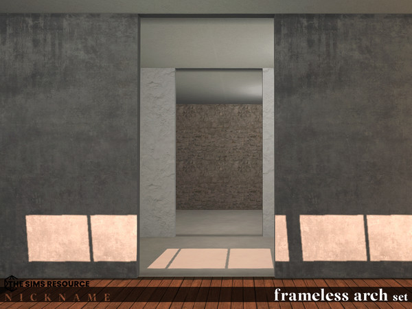 Sims 4 — frameless arch set_1x3 (section) by NICKNAME_sims4 — frameless arch set 12 package files.. frameless arch