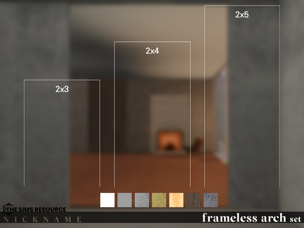 Sims 4 — frameless arch set_1x3 by NICKNAME_sims4 — frameless arch set 12 package files.. frameless arch set_2x3