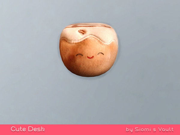 Sims 4 — Cute Desk - Cinnamon Roll by siomisvault — And now a bit of light here! A cute set for you! Thank you so much