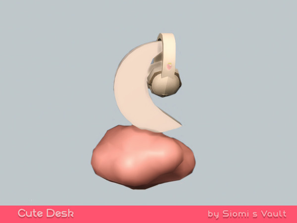 Sims 4 — Cute Desk - Moon an cloud by siomisvault — And now a bit of light here! A cute set for you! Thank you so much