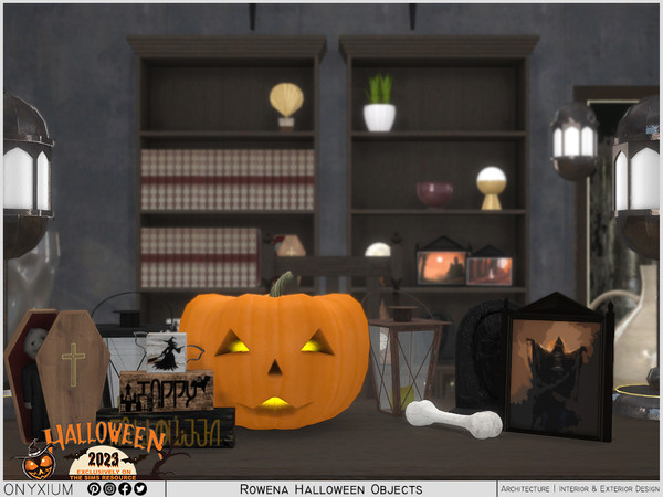 Sims 4 — Rowena Halloween Objects by Onyxium — Onyxium@TSR Design Workshop Halloween Collection - Belong To The 2023 Year