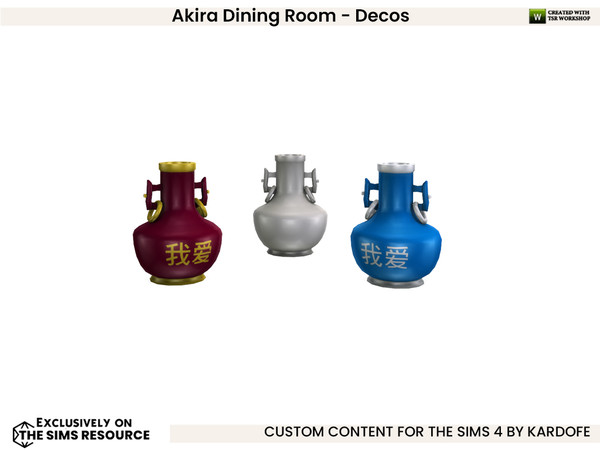 Sims 4 — kardofe_Akira Dining Room_Vase 2 by kardofe — Second part of the Akira dining room, in this second part you will