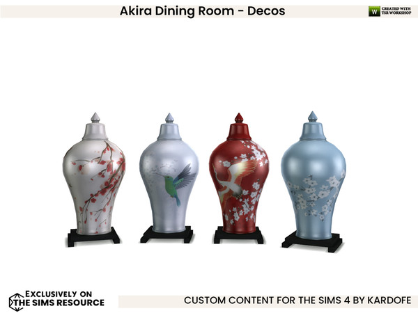 Sims 4 — kardofe_Akira Dining Room_Vase 3 by kardofe — Second part of the Akira dining room, in this second part you will