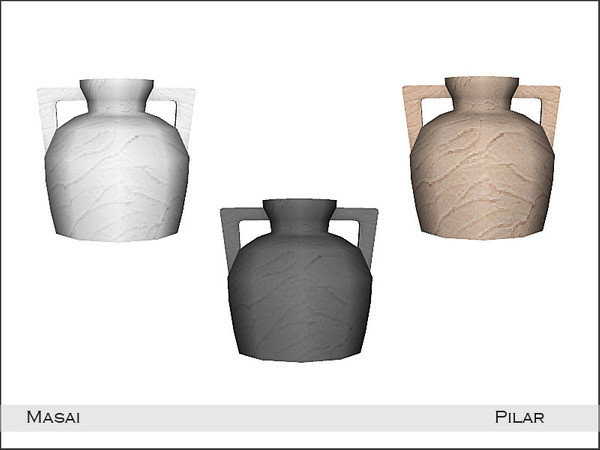 Sims 4 — Masai Vase1 by Pilar — Created by Pilar for TSR sims4