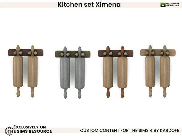 Sims 4 — kardofe_Kitchen set Ximena_Rollers by kardofe — Kitchen mess, a bit of everything, a tea set, saucepan, paper