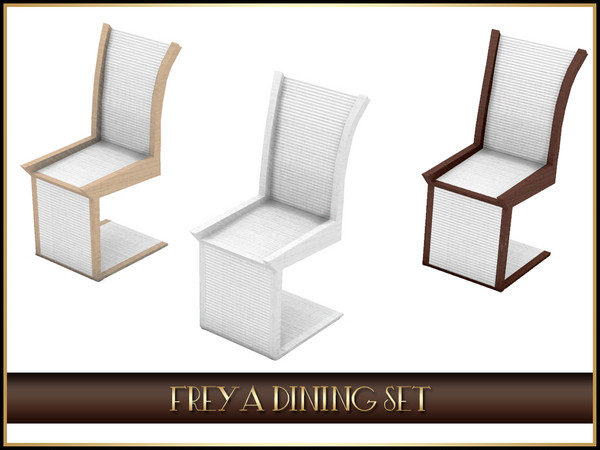 Sims 4 — Console Table Set Dining Room Freya by Sims_House — Freya Dining Set This is a set of natural wood dining room