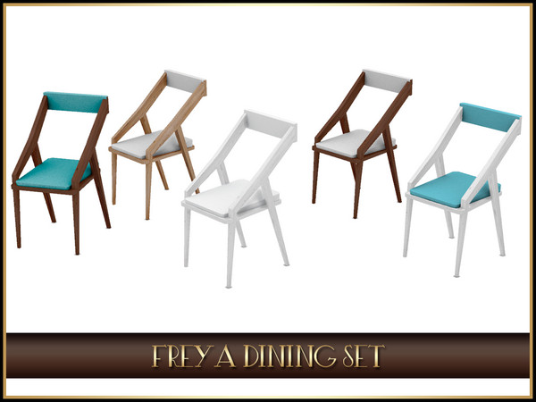 Sims 4 — Wall Shelf Set Dining Room Freya by Sims_House — Freya Dining Set This is a set of natural wood dining room