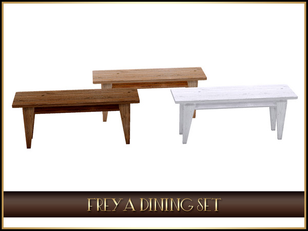 Sims 4 — Wardrobe Set Dining Room Freya by Sims_House — Freya Dining Set This is a set of natural wood dining room