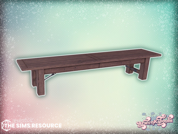 Sims 4 — Havenight - Bench by ArwenKaboom — New sets featuring an elegant and dark colored dining room. Find all items in