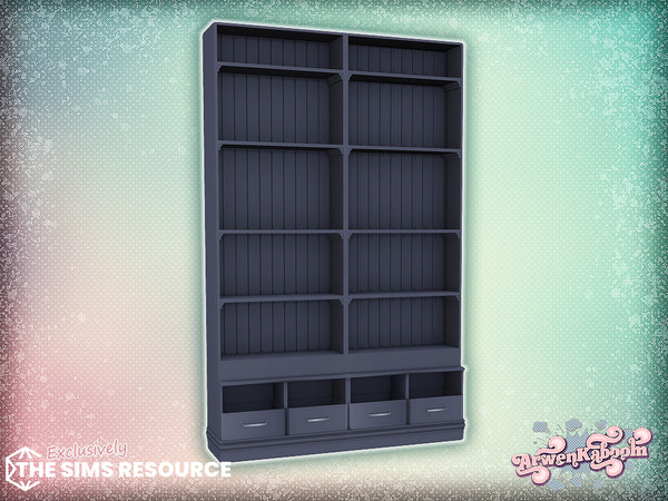 Sims 4 — Havenight - Shelves Right Side by ArwenKaboom — New sets featuring an elegant and dark colored dining room. Find
