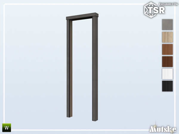 Sims 4 — Stewart Medium Arch 1x1 by Mutske — Set of construction items, windows with a lot of slots to put clutter on.