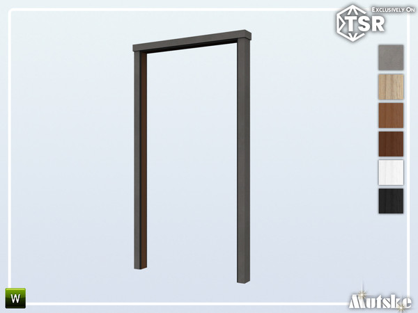 Sims 4 — Stewart Medium Arch 2x1 by Mutske — Set of construction items, windows with a lot of slots to put clutter on.