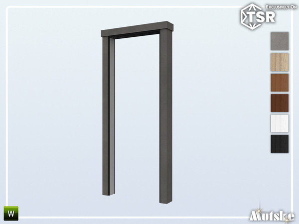 Sims 4 — Stewart Arch 1x1 by Mutske — Set of construction items, windows with a lot of slots to put clutter on. Make sure