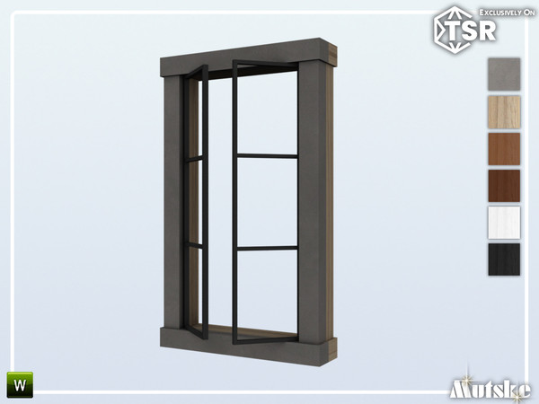Sims 4 — Stewart Window Counter Open A 1x1 by Mutske — Set of construction items, windows with a lot of slots to put