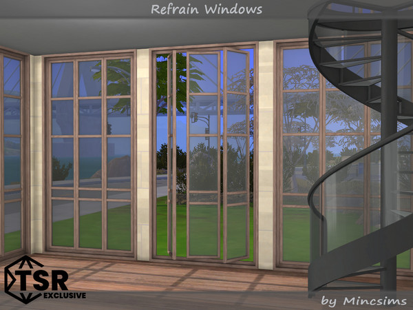 Sims 4 — Refrain Windows by Mincsims — This set makes space with a simple and modern design. Bringing a touch of