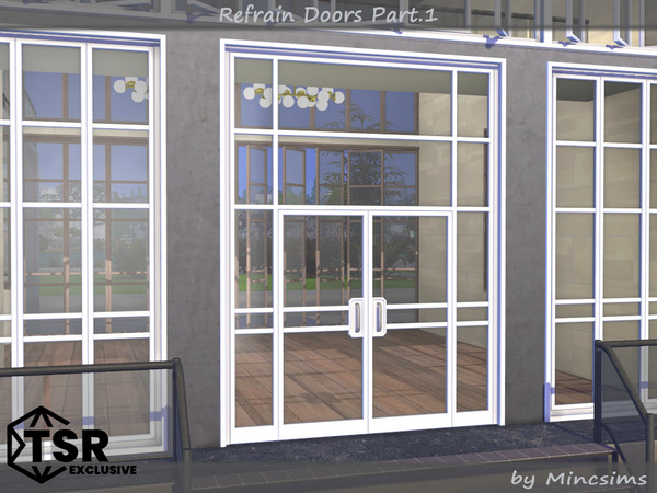Sims 4 — Refrain Doors Part.1 by Mincsims — This set makes space with a simple and modern design. Bringing a touch of