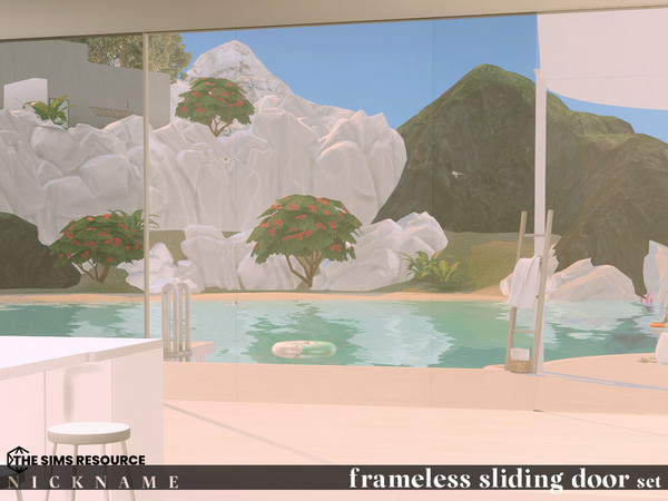 Sims 4 — frameless sliding door set_2x3 V2 by NICKNAME_sims4 — frameless sliding door set 12 package files. frameless
