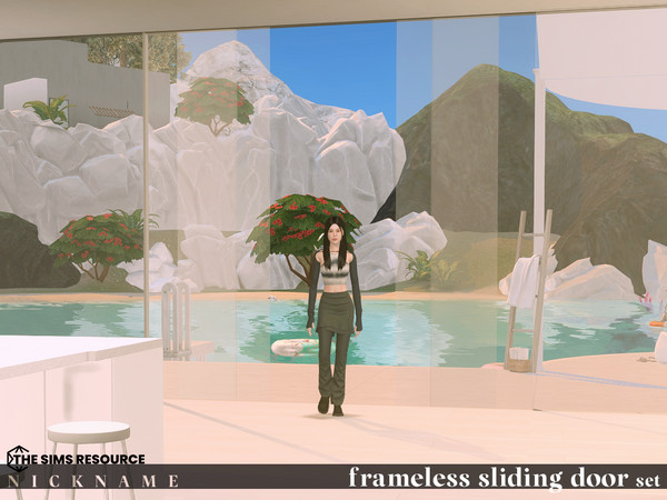 Sims 4 — frameless sliding door set_4x3 V1 by NICKNAME_sims4 — frameless sliding door set 12 package files. frameless