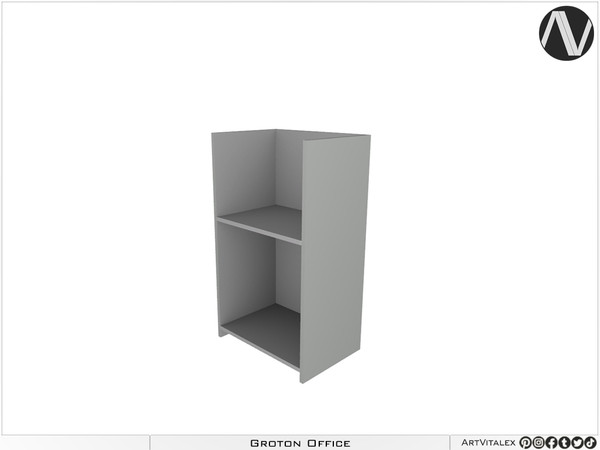 Sims 4 — Groton Wall Shelf by ArtVitalex — Office And Study Room Collection - Belong to 2023 All Rights Reserved.