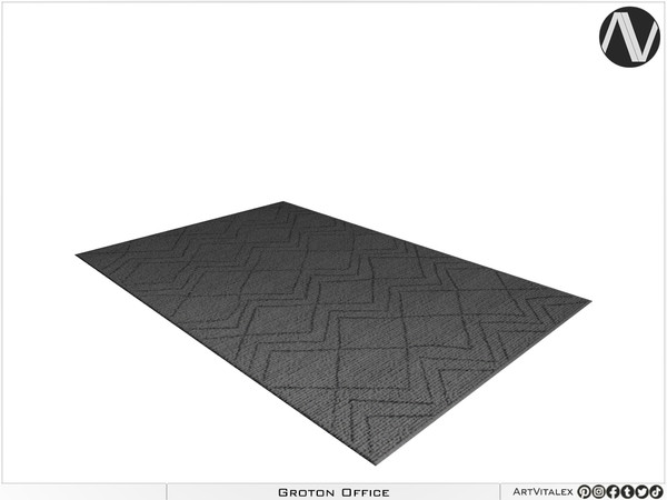 Sims 4 — Groton Rug by ArtVitalex — Office And Study Room Collection - Belong to 2023 All Rights Reserved. ArtVitalex@TSR