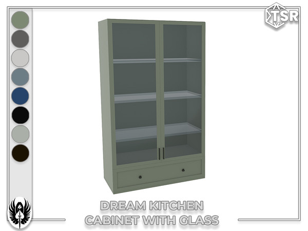 Sims 4 — Nemesis_im - Dream Kitchen Cabinet With Glass by nemesis_im — Sets of furniture from Dream Kitchen This set