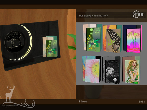 Sims 4 — DSF BOOKS VIRIDI BOTANY by DanSimsFantasy — These objects are inspired by a room that belongs to a magical