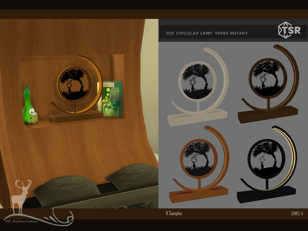 Sims 4 — DSF CIRCULAR LAMP  VIRIDI BOTANY by DanSimsFantasy — These objects are inspired by a room that belongs to a